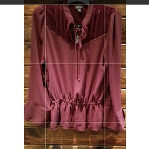 Maroon velvet top